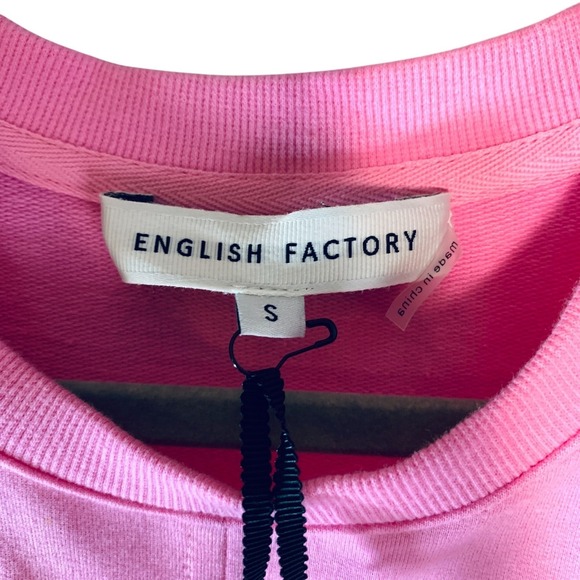 English Factory size Small Pink Puff Sleeve Tiered Cute Dress Drop Waist NWT - Picture 3 of 11